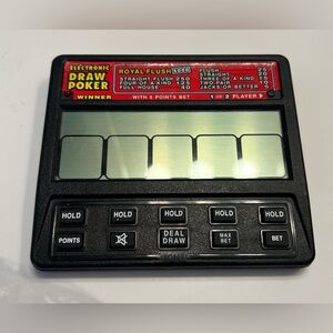 Radio Shack Electronic Draw Poker Handheld Game